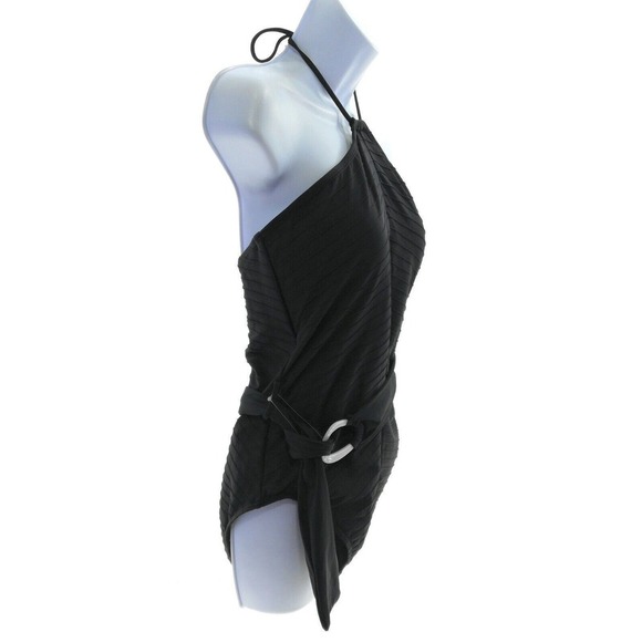 Time and Tru Women's Black 'Elevated One Piece High Leg Swimwear Size Medium - Picture 2 of 3